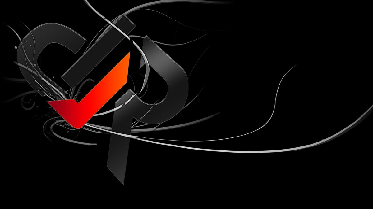 Artwork: the pR mark in grey with a red check on black, with thin light lines